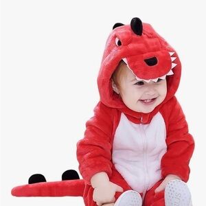 NEW Red Dinosaur Toddler Costume - Blanket Soft inside and out!